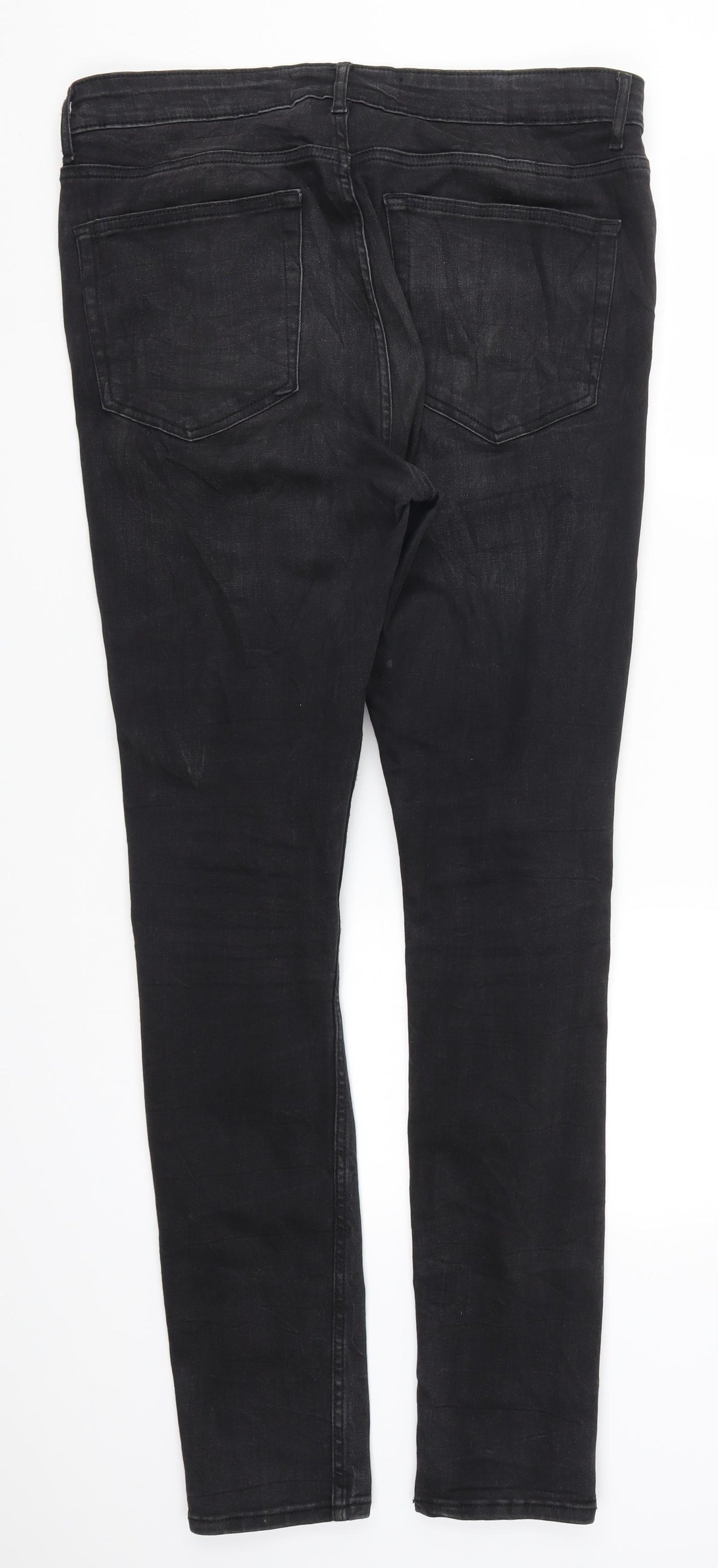 New Look Mens Black  Denim Skinny Jeans Size 34 L32 in