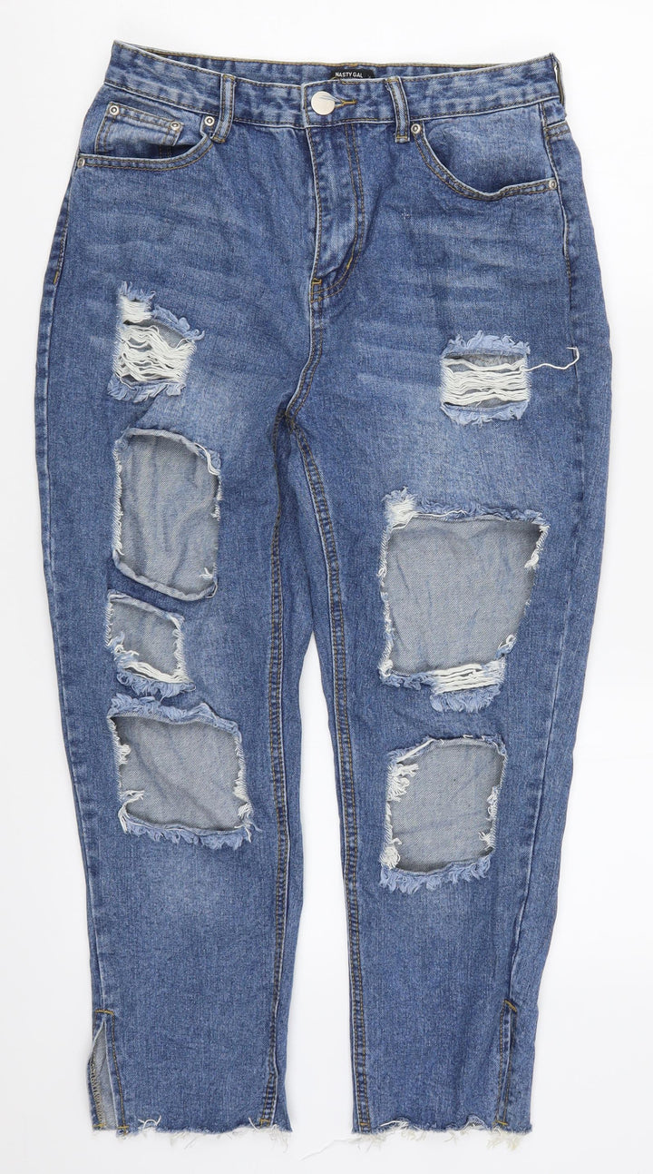 Nasty Gal Womens Blue Denim Mom Jeans Size 8 L23.5 in