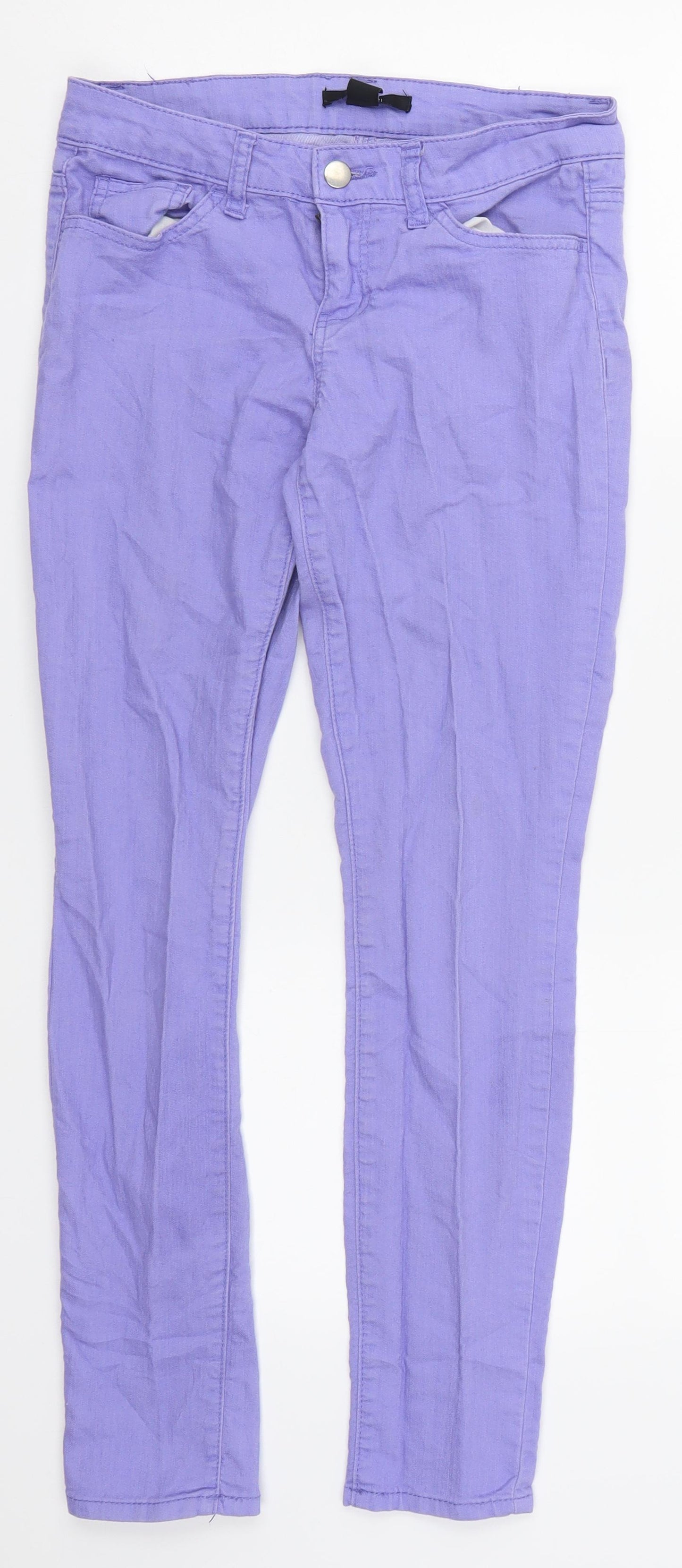FOREVER 21 Womens Purple  Denim Skinny Jeans Size 6 L27 in