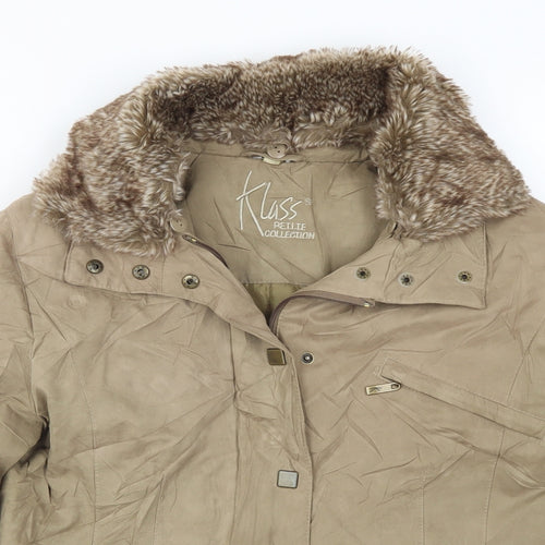 Klass Womens Beige   Jacket Coat Size S