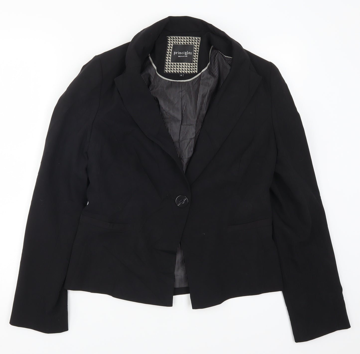 Principles Womens Black   Jacket Suit Jacket Size 12