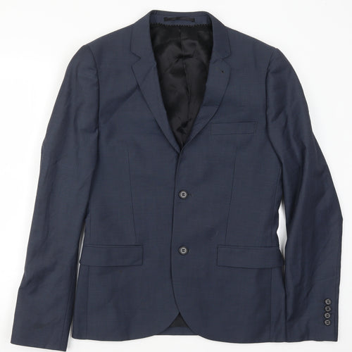 Topman Mens Blue   Jacket Suit Jacket Size 38