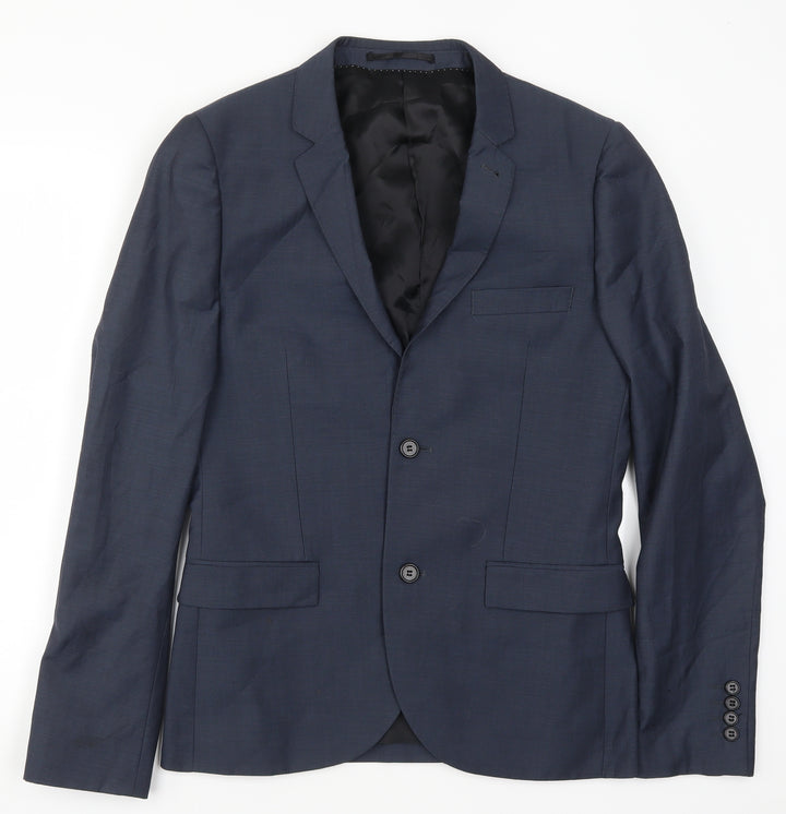 Topman Mens Blue Jacket Suit Jacket Size 38