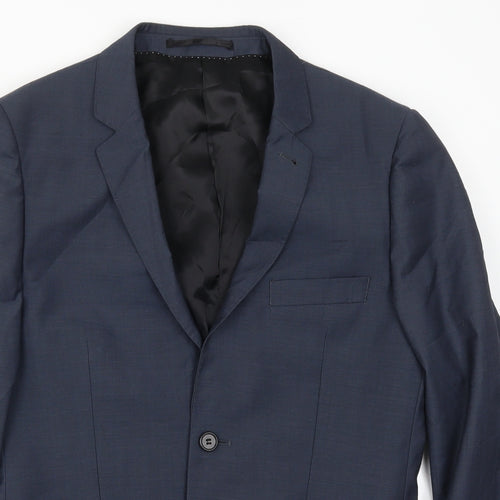 Topman Mens Blue   Jacket Suit Jacket Size 38