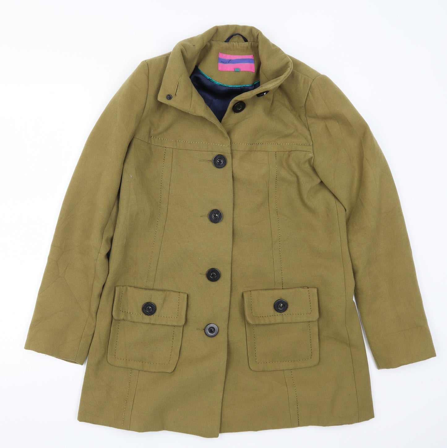 NEXT Womens Green   Pea Coat Coat Size 10