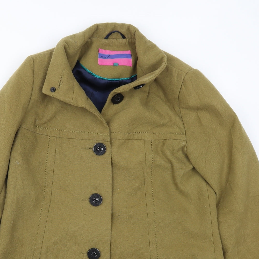 NEXT Womens Green   Pea Coat Coat Size 10