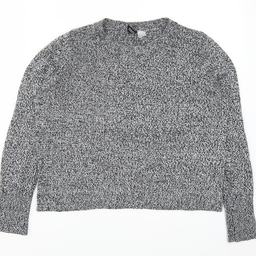H&M Womens Grey  Knit Pullover Jumper Size S