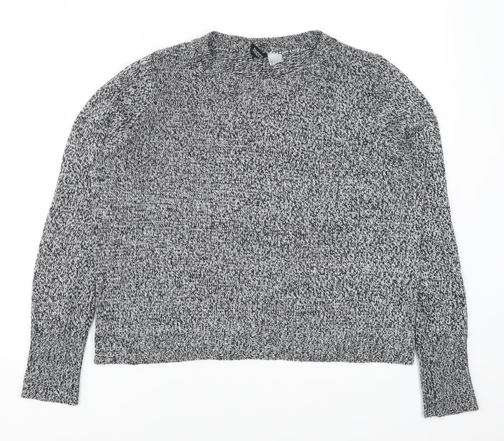 H&M Womens Grey Knit Pullover Jumper Size S