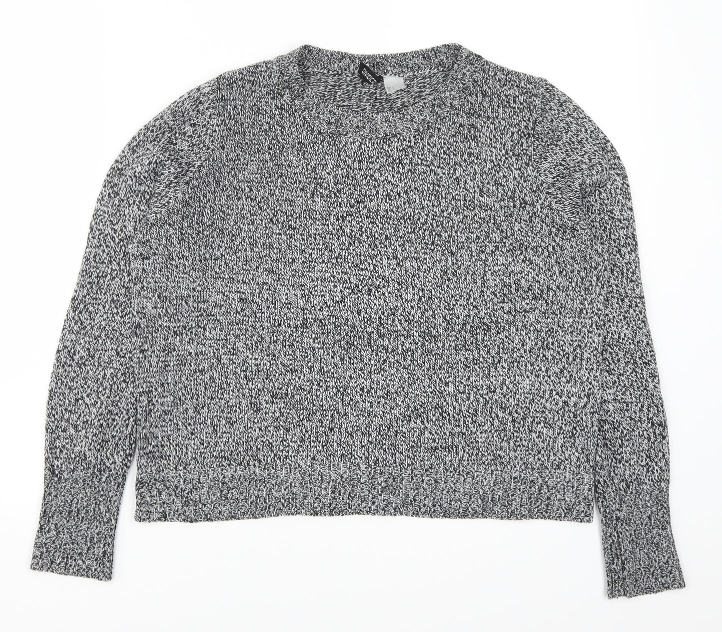 H&M Womens Grey  Knit Pullover Jumper Size S