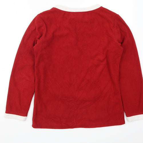 Night & Day Womens Red Solid  Top Pyjama Top Size M