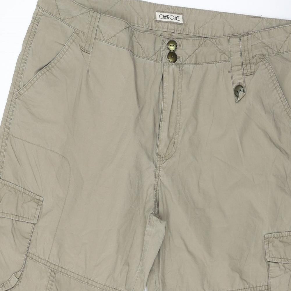 Cherokee Womens Grey   Cropped Trousers Size 16 L21 in