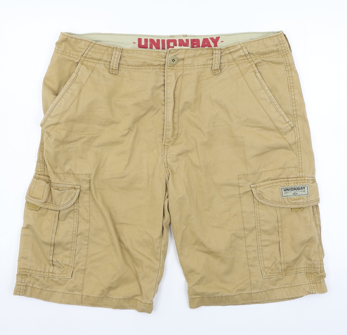 Union Blues Mens Beige   Bermuda Shorts Size 38 in