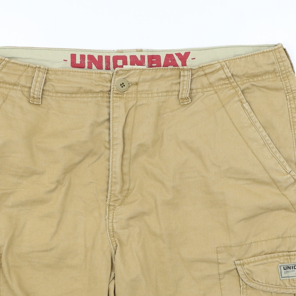Union Blues Mens Beige   Bermuda Shorts Size 38 in