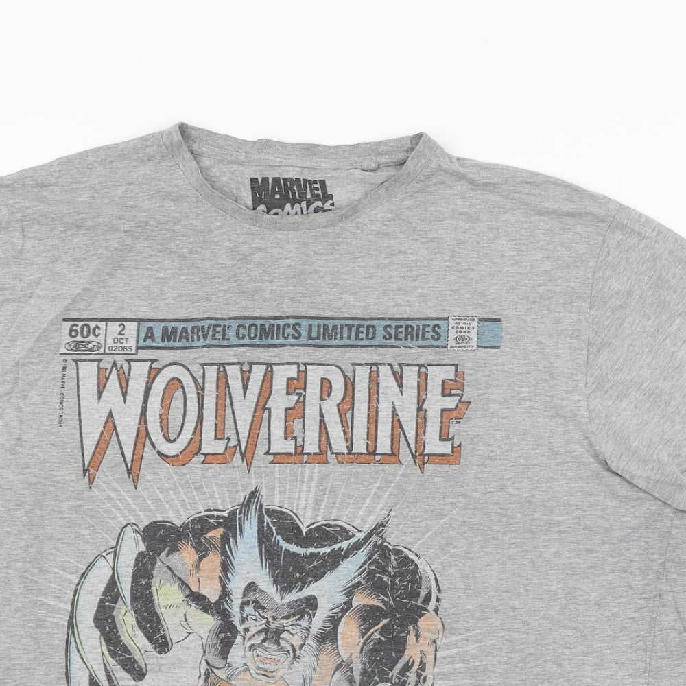 TU Mens Grey  Jersey  T-Shirt Size XL  - Wolverine