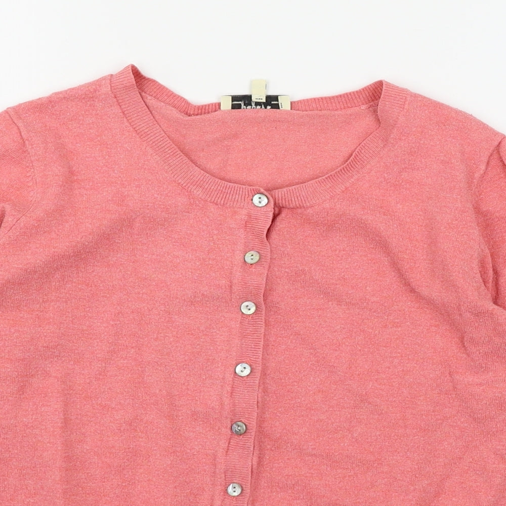Papaya Womens Pink  Knit Cardigan Jumper Size 14