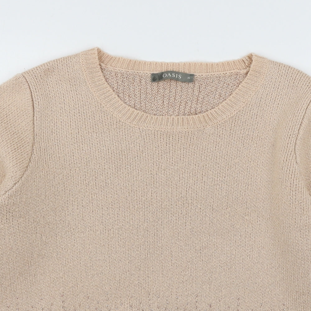 Oasis Womens Pink  Knit Pullover Jumper Size M