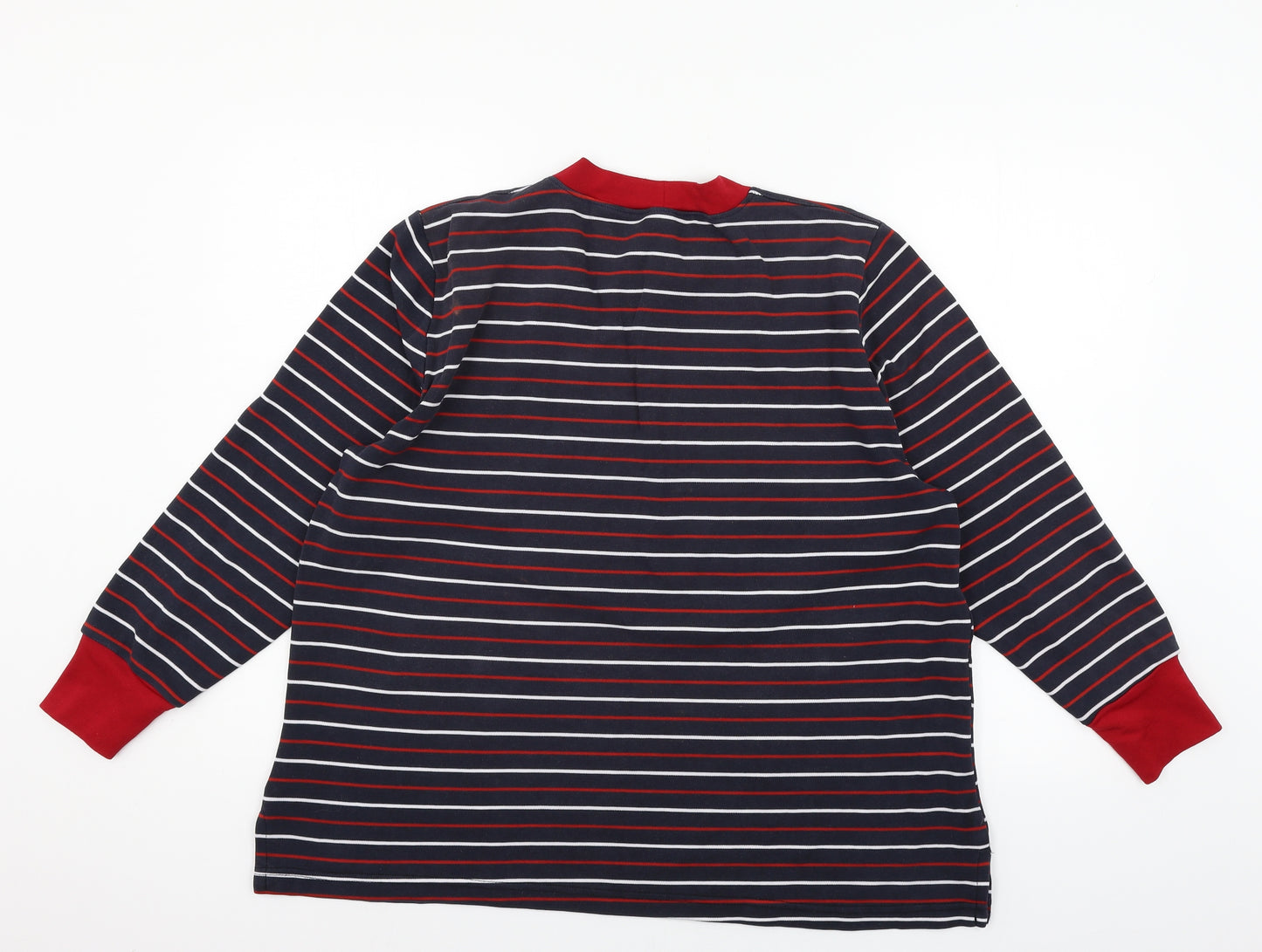 Preworn Womens Blue Striped Jersey Top Pyjama Top Size 22