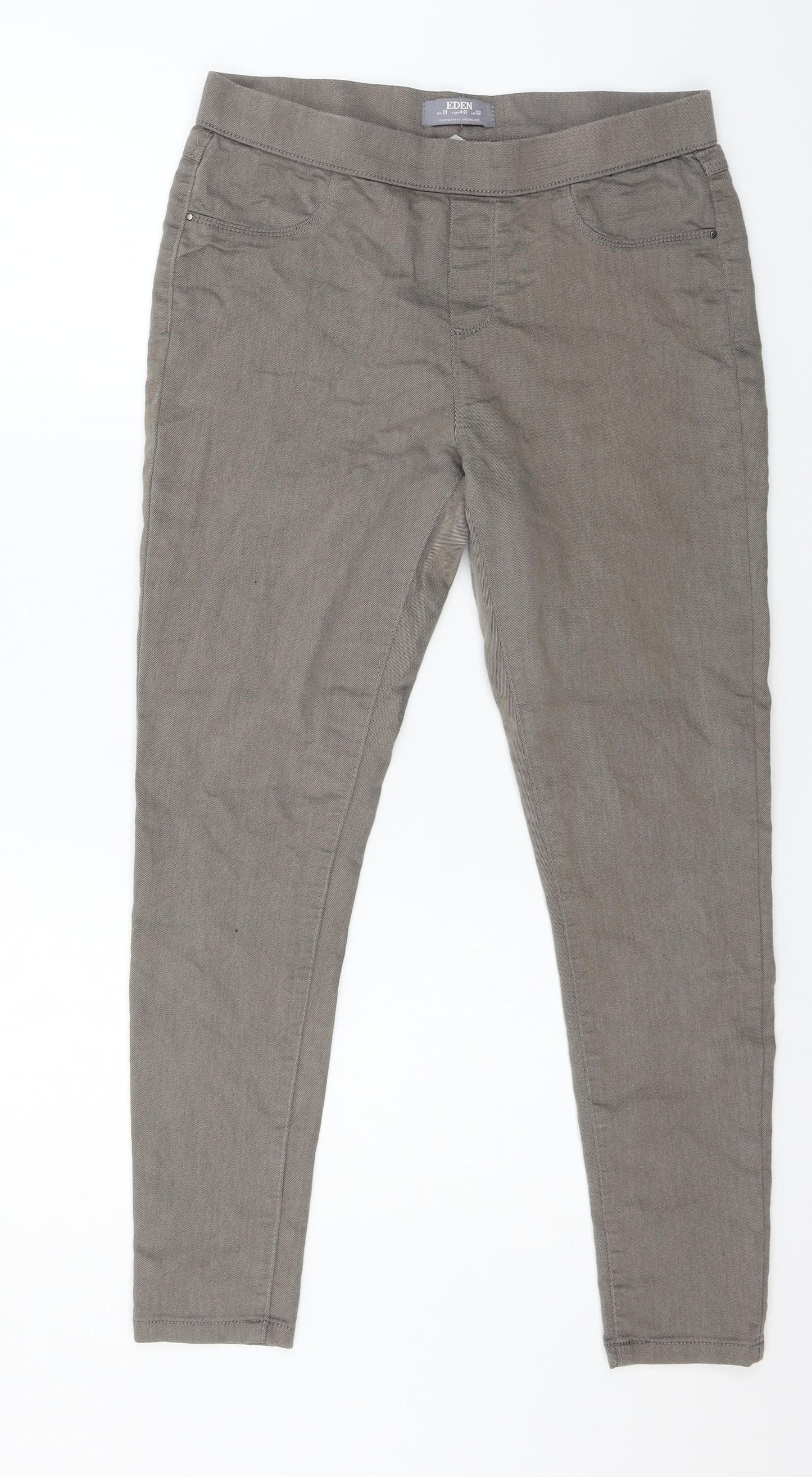 Dorothy Perkins Womens Grey  Denim Jegging Jeans Size 12 L27 in