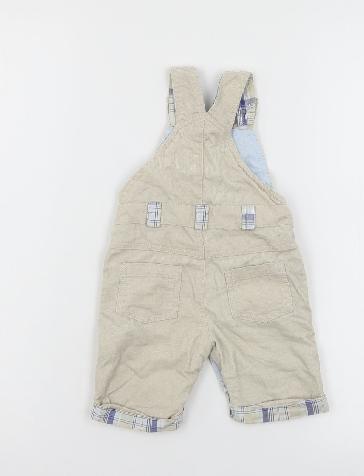 TU Boys Ivory Geometric Corduroy Dungaree Outfit/Set Size 0-3 Months  - Cat