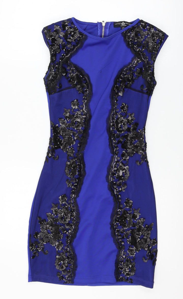 Little Mistress Womens Blue Bodycon Size 8