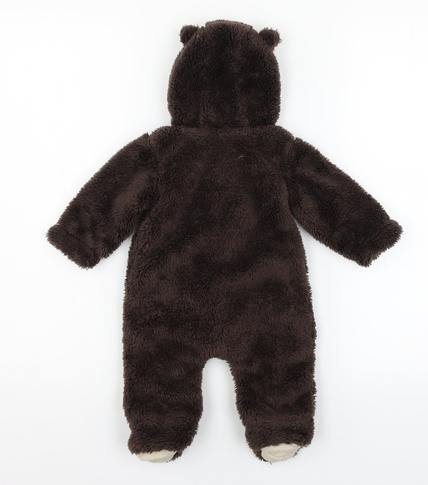 TU Boys Brown Solid Microfibre Cami One Piece Size 0-3 Months  - Bear
