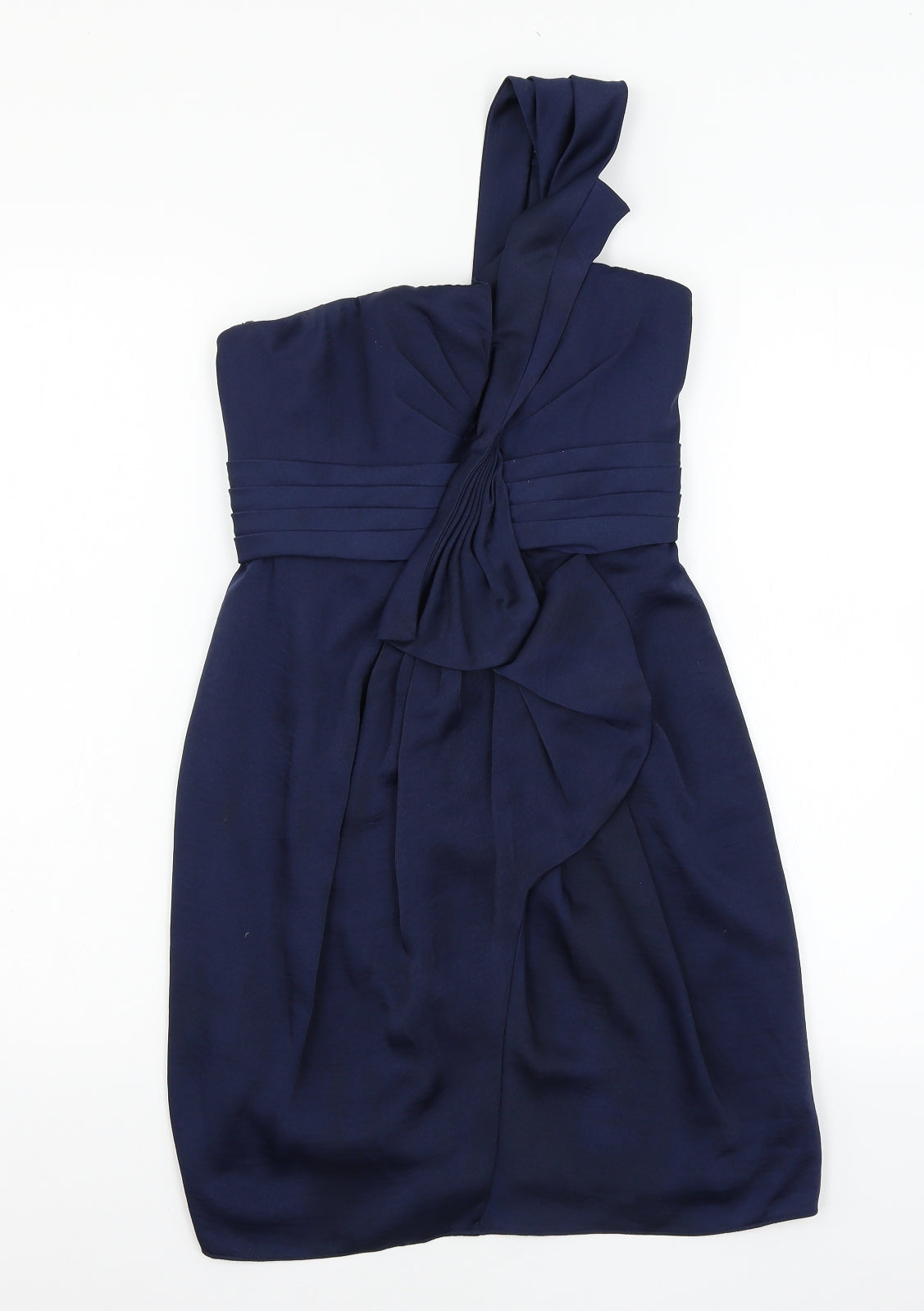 BCBGMAXAZRIA Womens Blue  Satin Bodycon  Size S