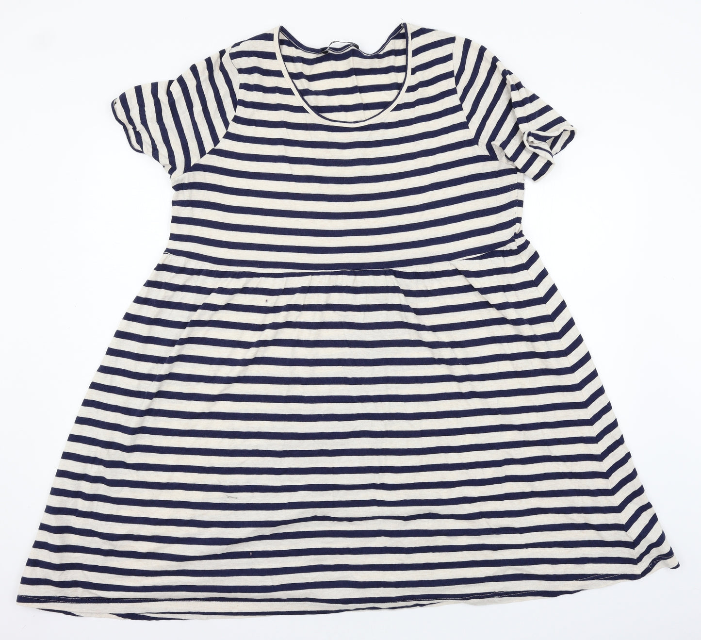 Atmosphere Womens Ivory Striped Jersey Skater Dress  Size 18