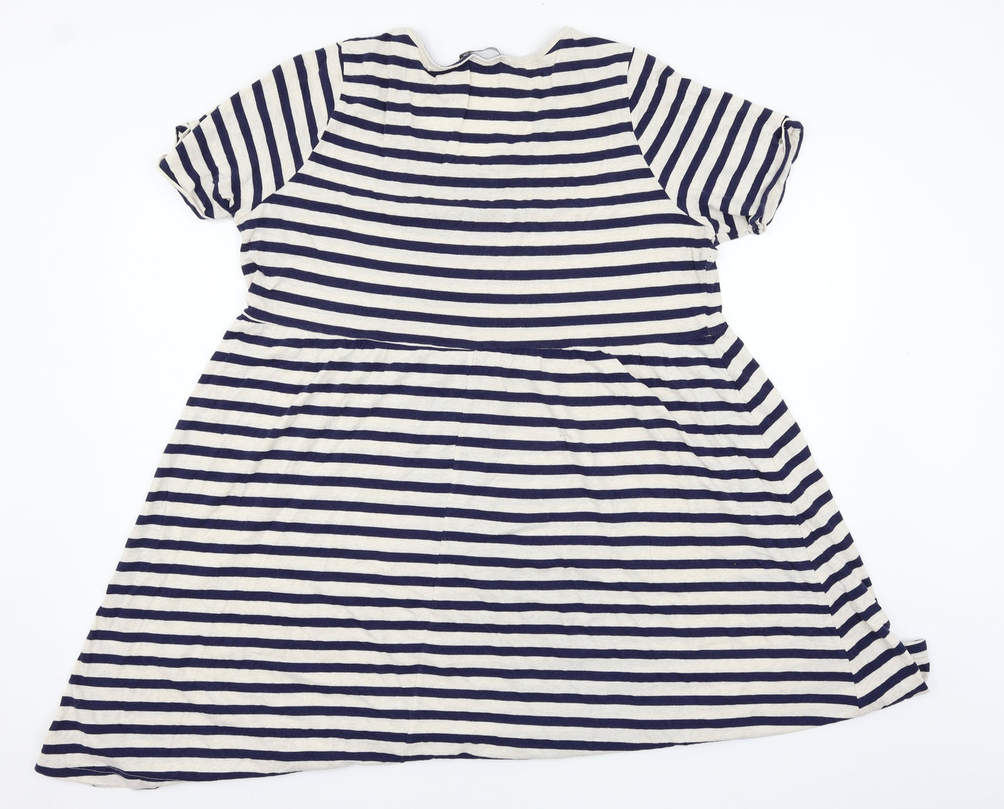 Atmosphere Womens Ivory Striped Jersey Skater Dress  Size 18