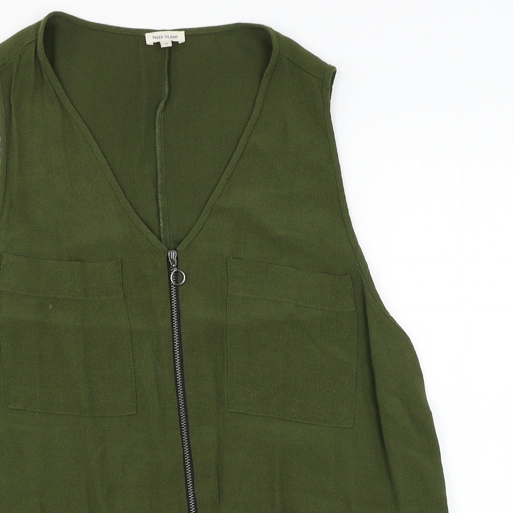 River Island Womens Green   Basic Blouse Size 18