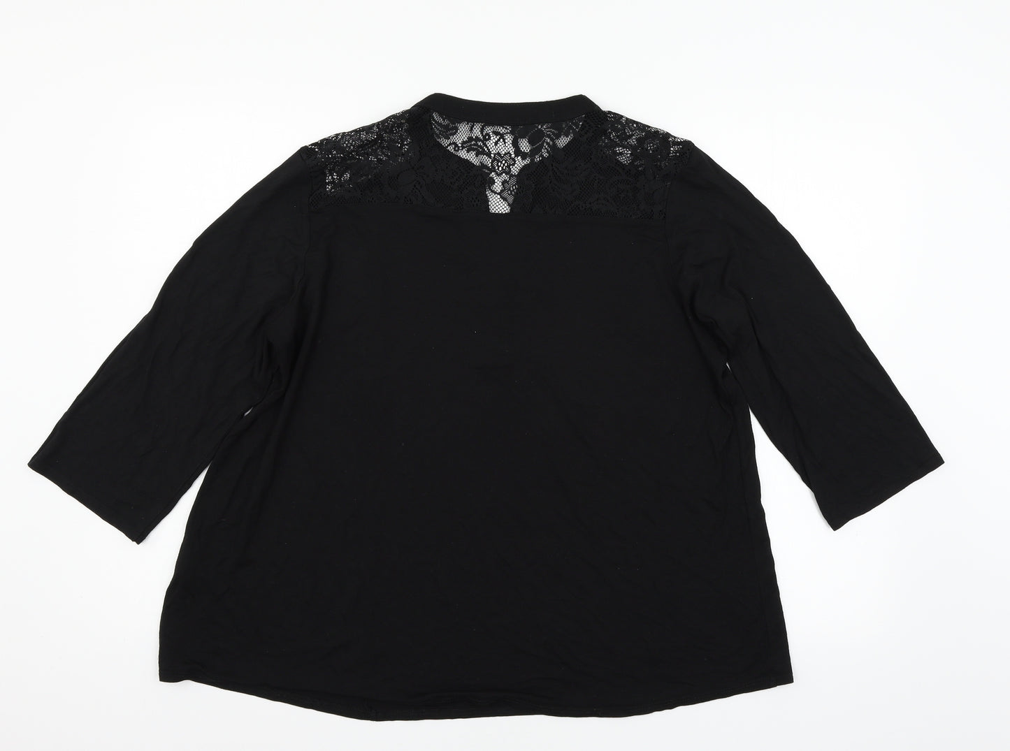 George Womens Black  Jersey Basic T-Shirt Size 20