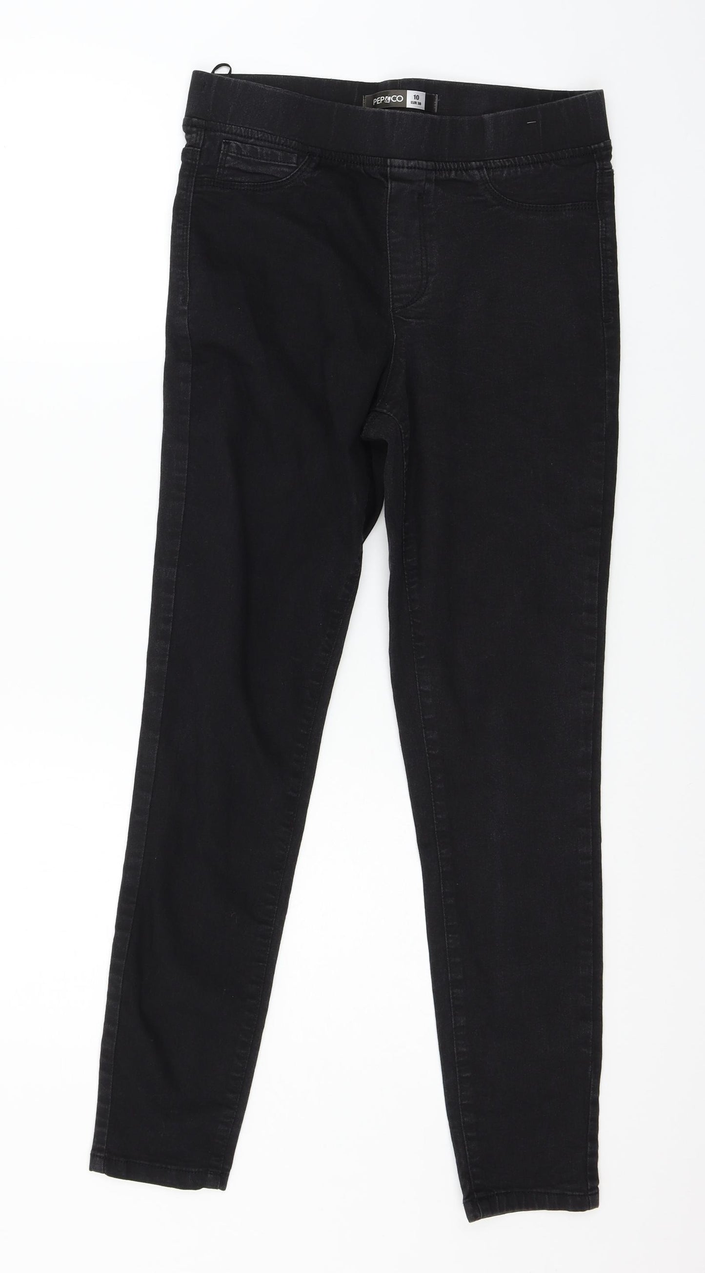 PEP & CO Womens Grey  Denim Jegging Jeans Size 10 L27 in