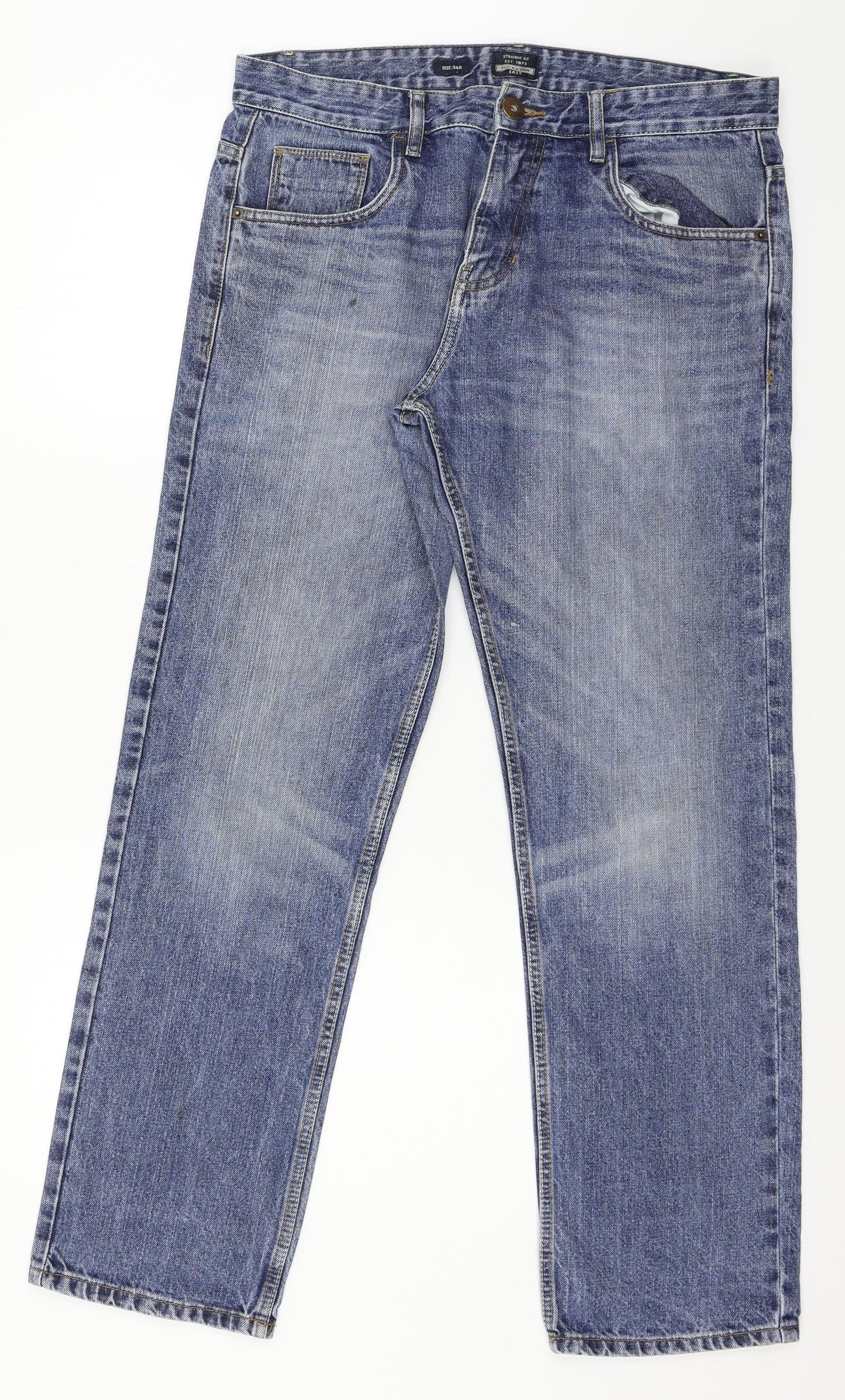 Matalan Mens Blue  Denim Straight Jeans Size 34 in L30 in