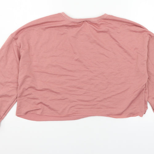 SheIn Womens Pink  Jersey Pullover Sweatshirt Size L
