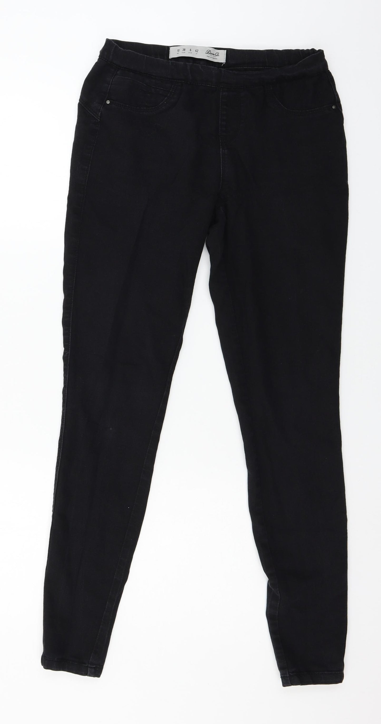 Denim & Co. Womens Black  Denim Skinny Jeans Size 10 L29 in