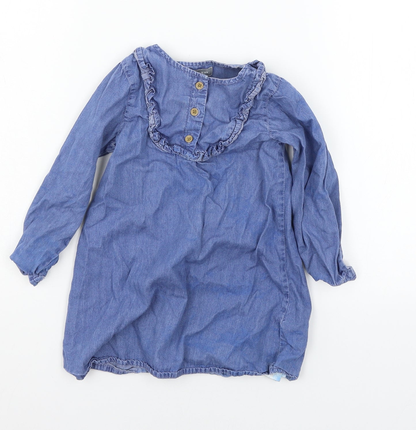 Primark Girls Blue  Denim Shirt Dress  Size S