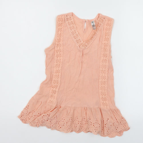 Beautees Womens Orange   Basic Blouse Size L