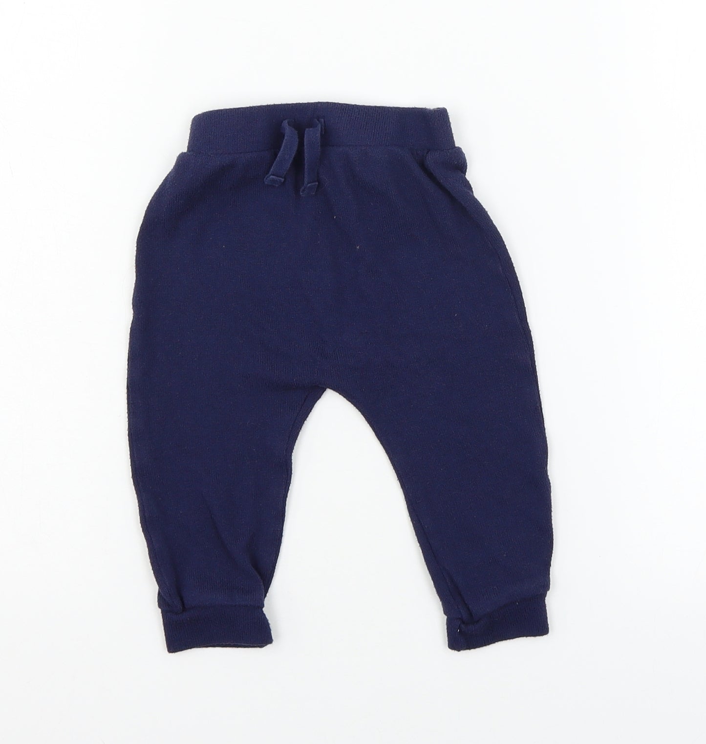George Baby Blue  Knit Jogger Trousers Size 6-9 Months