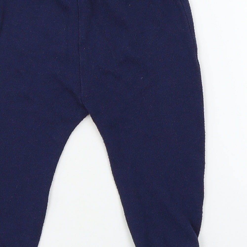 George Baby Blue  Knit Jogger Trousers Size 6-9 Months