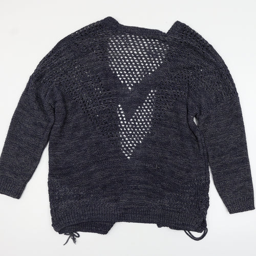 TU Womens Blue  Knit Cardigan Jumper Size 14