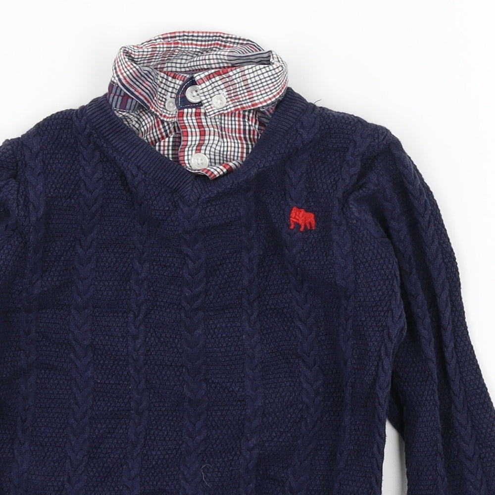 Jasper Conran Boys Blue  Knit Pullover Jumper Size 4-5 Years