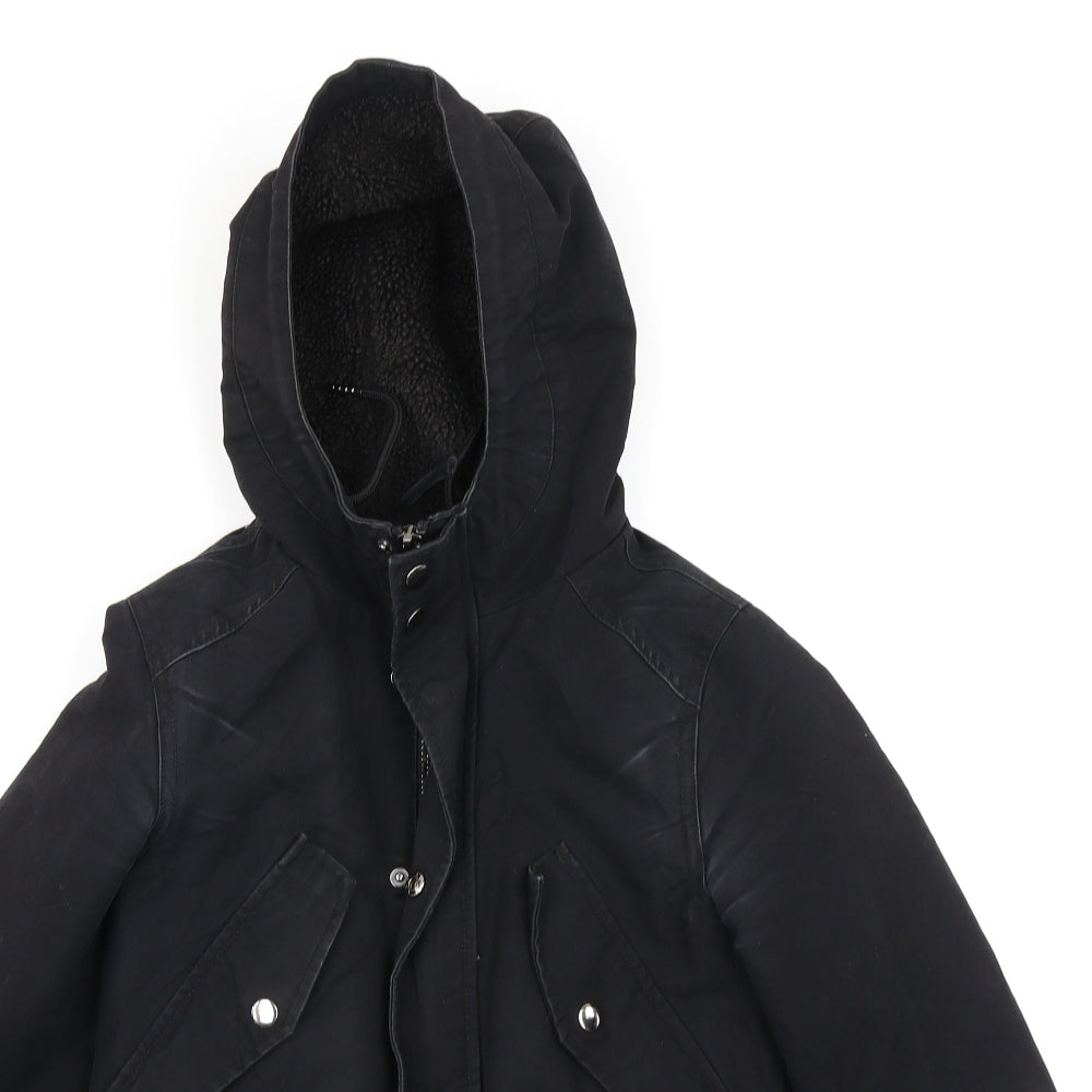 River Island Womens Black   Overcoat Coat Size 2XS