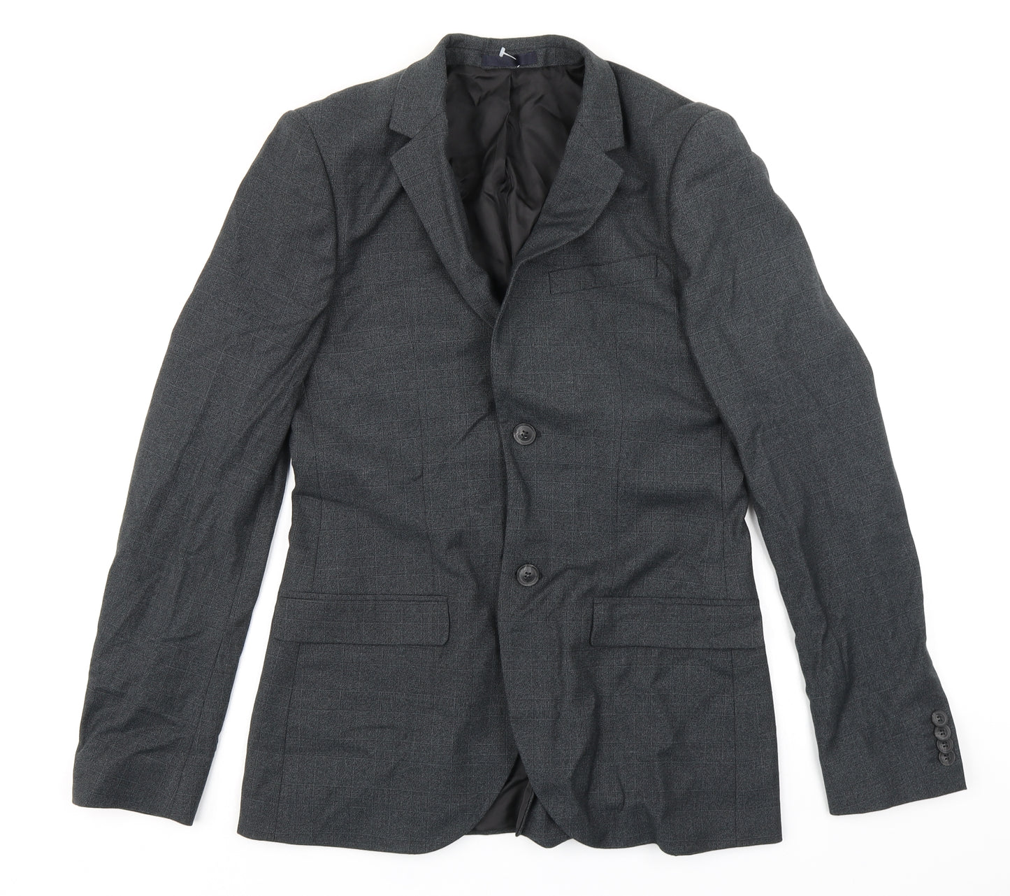Topman Mens Grey Check  Jacket Blazer Size 38
