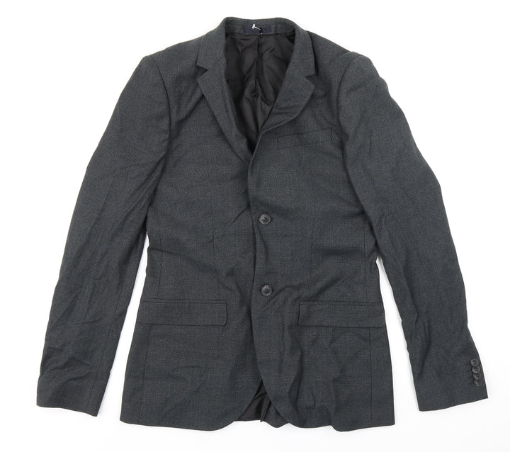 Topman Mens Grey Check  Jacket Blazer Size 38
