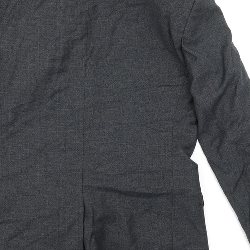 Topman Mens Grey Check  Jacket Blazer Size 38