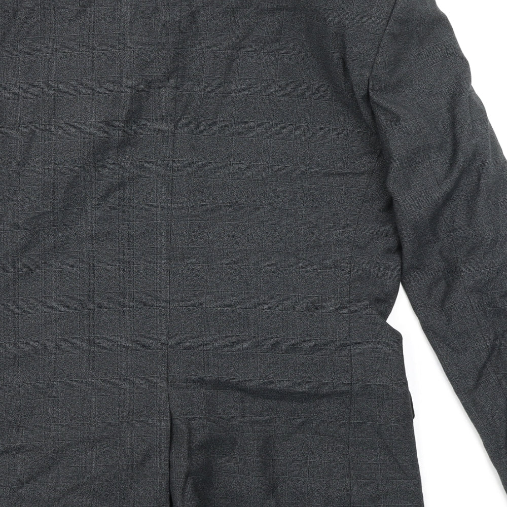 Topman Mens Grey Check  Jacket Blazer Size 38