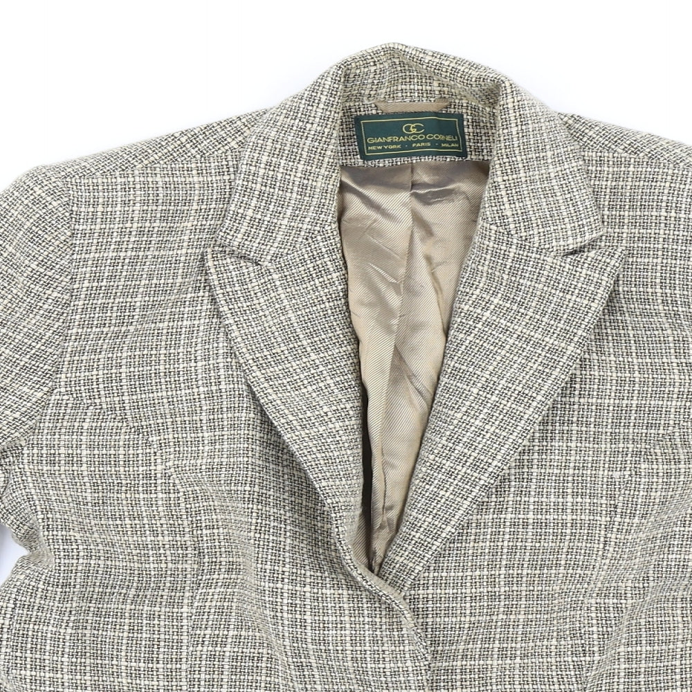 Gianfranco Corneli Womens Beige   Jacket Blazer Size 12