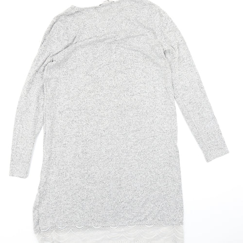 TU Womens Grey   A-Line  Size 10  - Lace hem