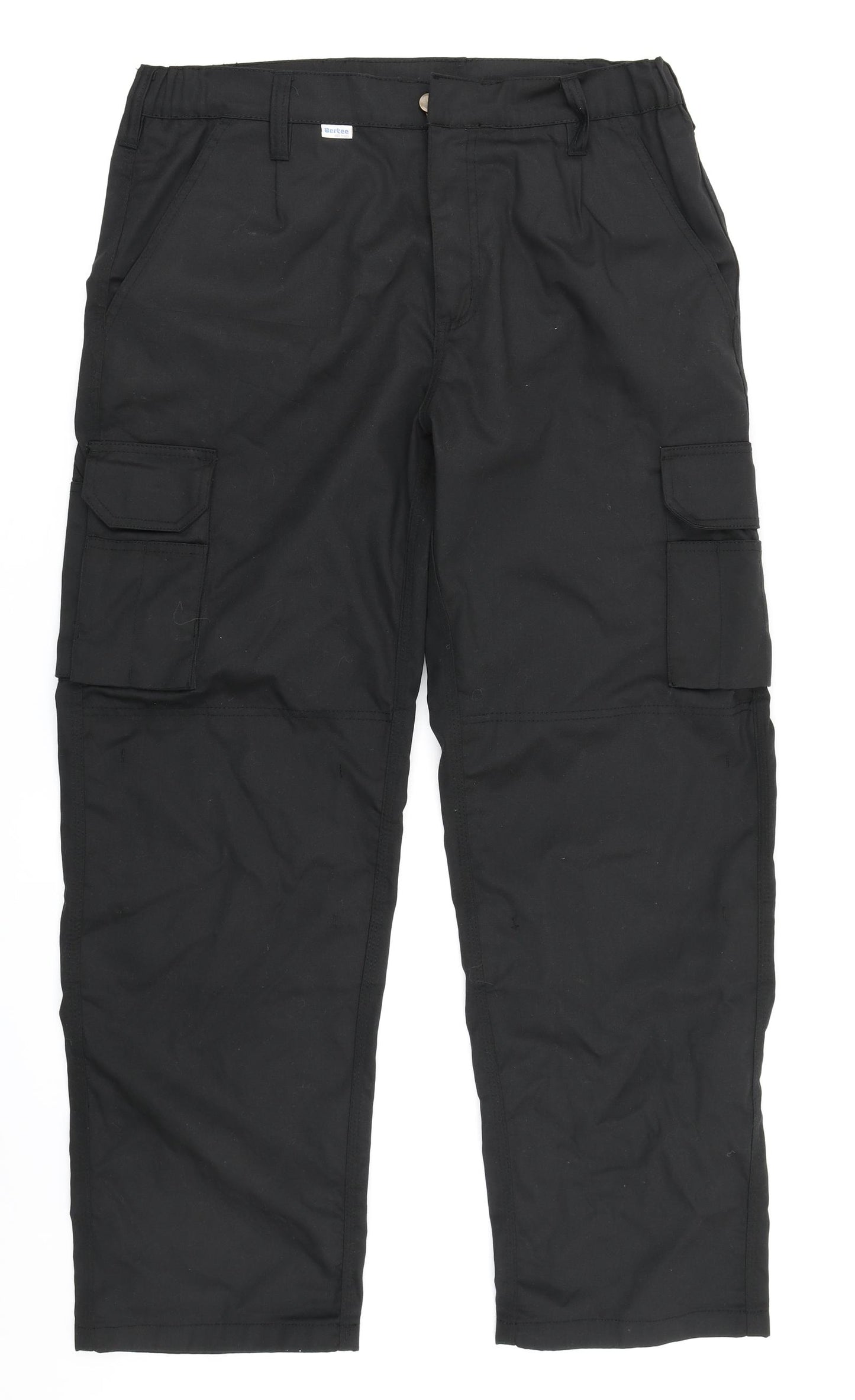 BERTEE Mens Black   Carpenter Trousers Size 36 in L30 in
