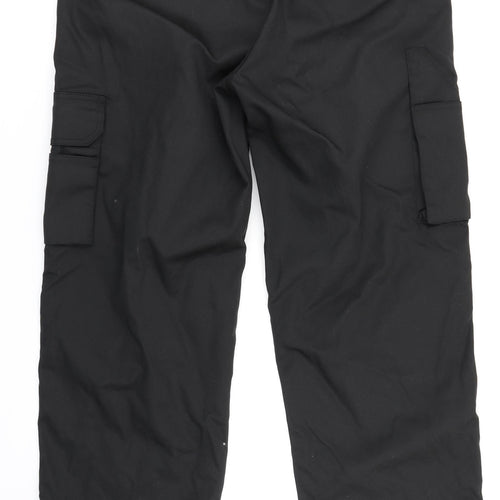 BERTEE Mens Black   Carpenter Trousers Size 36 in L30 in