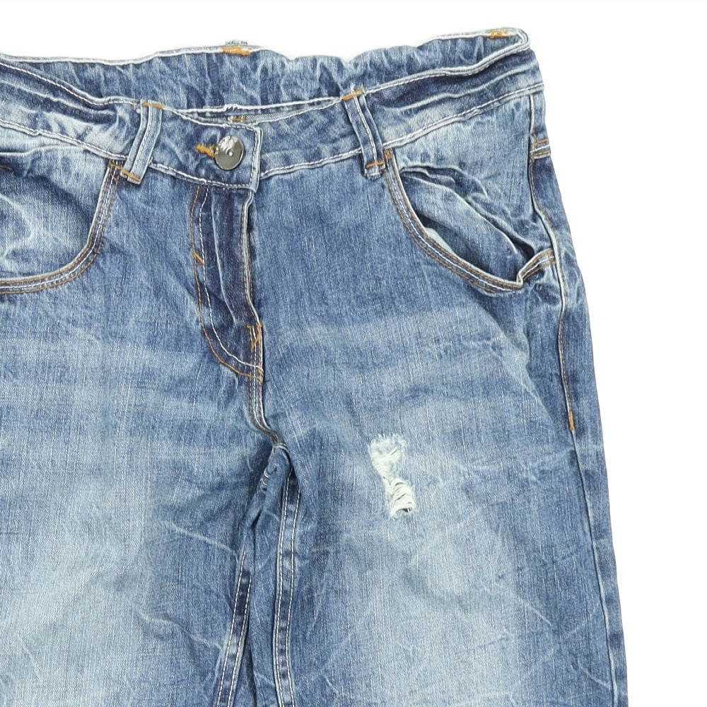 Falmer Womens Blue  Denim Cargo Shorts Size 10